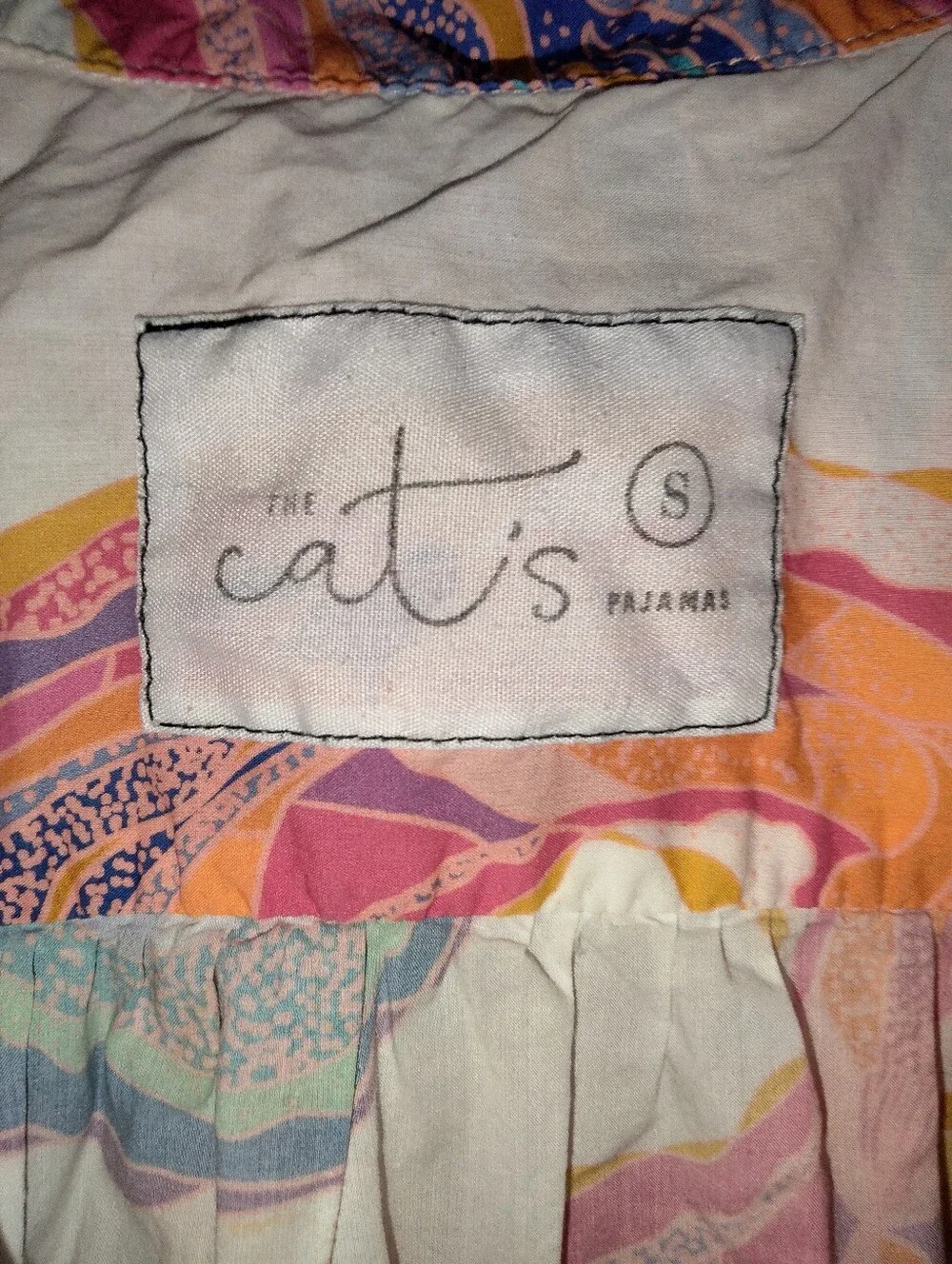 The Cat's Pajamas (Sz S) Multicolored Paisley-Print Short-Sleeve 2PC Pajama Set